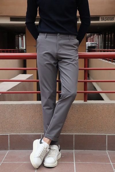 inpool Men's, Side elastic, double leg, Old Money Culture, Parachute fabric, pants
