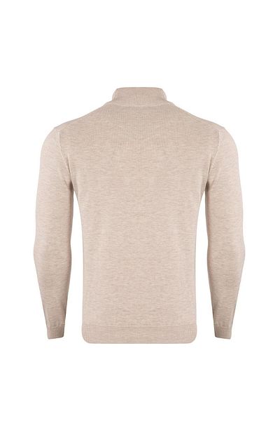 Tony Montana Μεγάλο Μέγεθος Classic Fit Basic Half Fisherman Knitwear