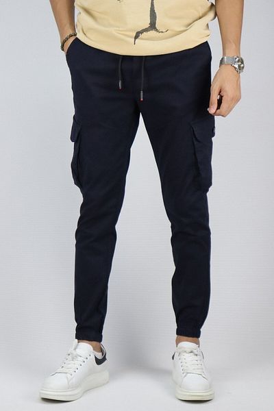 inpool Men's Cargo Pocket Detail Gabardine Trousers