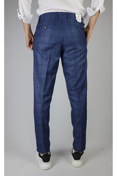 inpool Men's Plaid Patterned Polyviscon Trousers