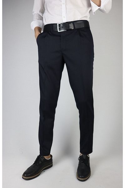inpool Men's Straight Polyviscon Trousers