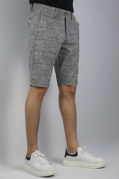 inpool Men's Self Patterned Cotton Linen Summer Shorts & Bermuda
