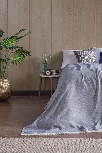 Miabella Home Pike Double, Summer Pike 100% bumbac, cuvertură de pat dublă, cu ciucuri pe margine, moale