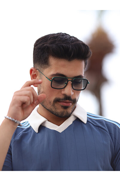 Angel Eyes Stark Sunglasses Rectangular Green Frame Green Glass