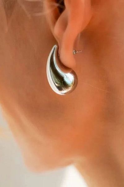 PREGIO Italian Bottega Teardrop Gold Drop Earrings (3.7Cm/31Mm) Earrings Kp7