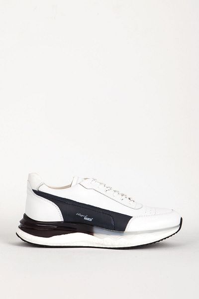 MARCOMEN Ανδρικά δερμάτινα casual παπούτσια 19465 Model Navy Blue