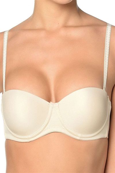 Orkide 2550 Unpadded Strapless Basic Bra Tan