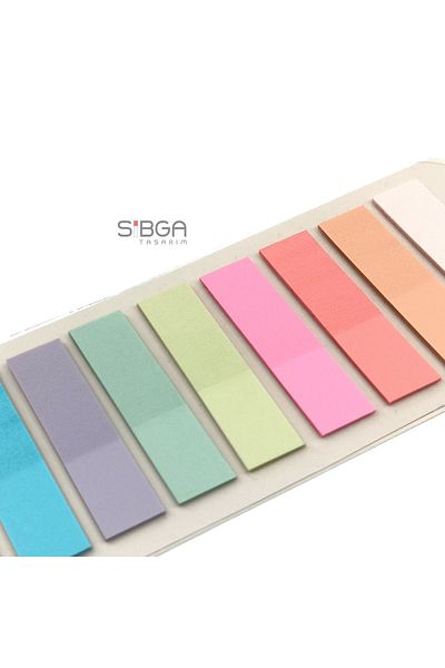 sibga tasarım Transparent Colored Postit Post-it Post It.Bookmark Bookmark Postit Sticker Note Paper 200 Sheets