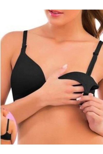 İmer Çamaşır Women's Black Modal Soft Covered Nursing Bra 2245