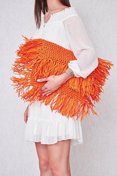 ANJEA Vent Brise Hand Knitted Trimmer Detail Stylish Handbag