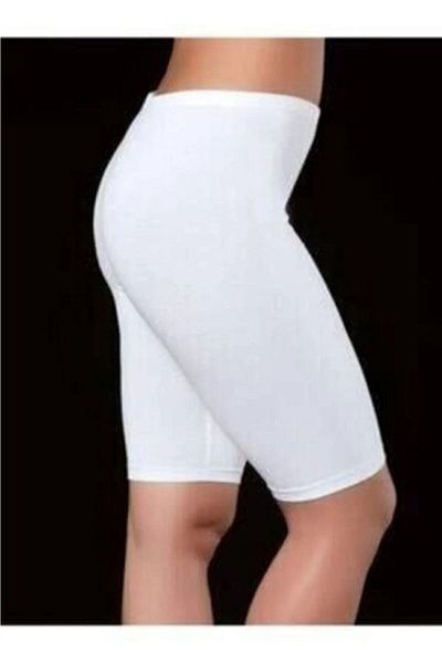 Otantik Tekstil Pantaloni scurti de sub fustă din bumbac pieptănat Kota pentru femei, pantaloni scurți peste genunchi, jambiere