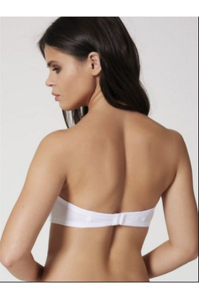 Orkide Sutien de bază fără bretele cu push-up alb pentru femei 2850