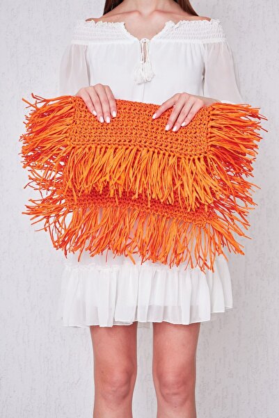 ANJEA Vent Brise Hand Knitted Trimmer Detail Stylish Handbag