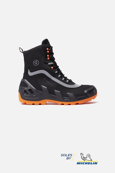 Vaneda 998 V-Clutch Michelin Xtreme Pro Mid Nubuck Black Orange Women's Boots