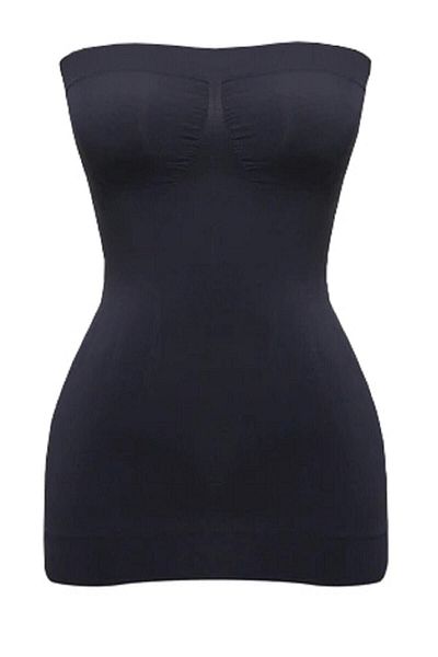 Emay İç Giyim Emay Patterned Strapless Firming Women's Athlete 5005 Black