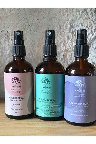Nine&Mine Doğal Yaşam 3'lü Hidrosol Paketi - %100 Saf Ve Doğal Tonik Seti - L...