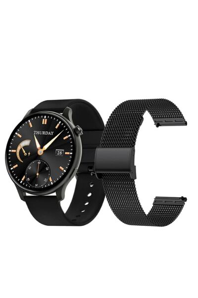 Genel Markalar Gt3 Mini 38 Mm Smart Watch Akıllı Saat-beyaz Yuvarlak Kadın Sa...