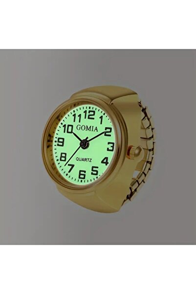 Bozhi Highlighter Ring Watch Gold Color Silver Dial Finger Watch, Ring Watch, Real Round Mini Watch Ring