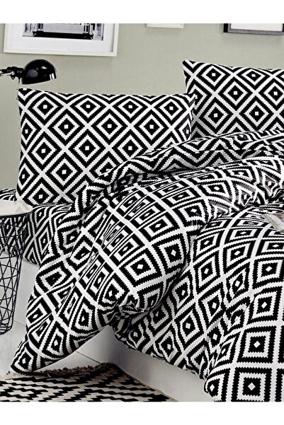 Sheri Home Pamuklu 2'li Yastık Kılıfı 50x70 Blackwhitecs1453 Özel Seri
