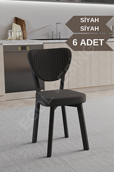 FAYMEND 6 Adet Elma Model Mutfak Sandalyesi Salon Sandalyesi Yemek Sandalyesi Cafe Restaurant Sandalyesi