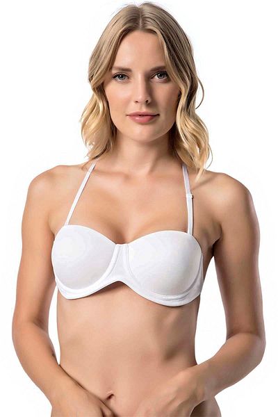 Le Jardin Unsupported Lilian Strapless Basic Bra | White