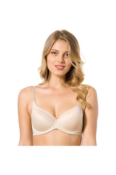 Le Jardin Γυναικείο Χρώμα Επιδερμίδας Plus Size Combed Cotton Louse σουτιέν 9600