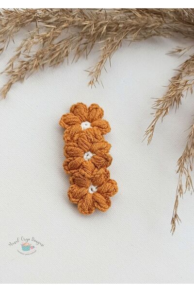Masal Örgü Dünyası Daisy Flower Patterned Hairpin - Niche Hair Accessory Refl...