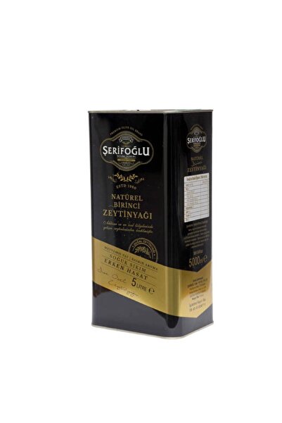 ŞERİFOĞLU Naturel Birinci Soğuk Sıkım Erken Hasat Zeytinyağı Teneke 5 L