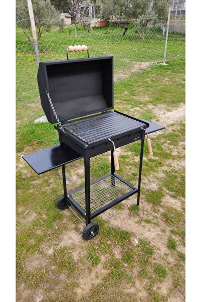 İklim 40x50x75 Barbekü Mangal Oluklu Izgara Kapaklı Varil Mangal Barbekü