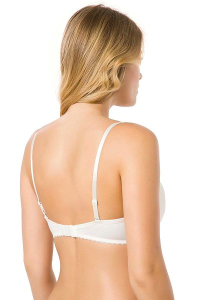 Le Jardin Women's Ecru Micro Covered Magic Bra 7034
