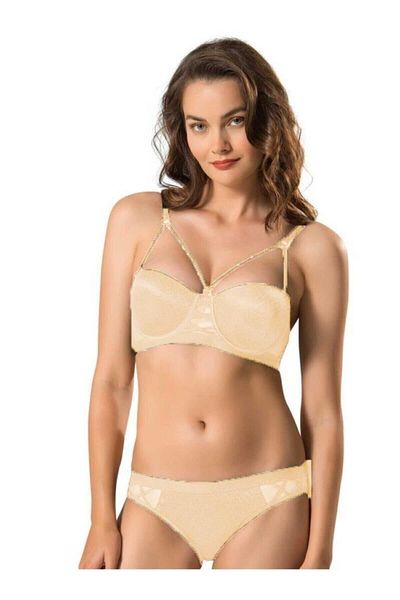 Le Jardin Lejardin Women's Fancy Support Strapless Bra and Panties Set