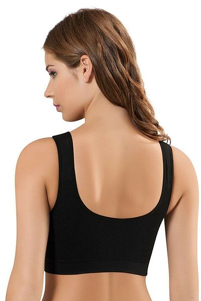 Q-EN Women's Bamboo Strap Large Size Padded Bustier / Sports Bra