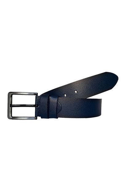 GoDeri 4.5 Cm Navy Blue 100% Genuine Leather One Piece Sports Jeans - Go-Go-Jeans