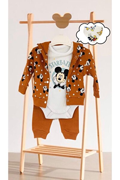 Lumos Trade Mickey Mouse 4 Piece Baby Set - Snatched, 0-9 months