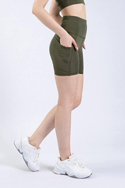 The Step Sports Частково жіночі хакі з кишенями, високою талією, стягуючими й...