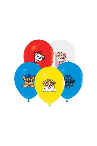 LOTUS PARTY Σετ πάρτι γενεθλίων 6 ετών Paw Patrol - Προϊόντα με άδεια χρήσης με εμπριμέ μπαλόνι Paw Patrol