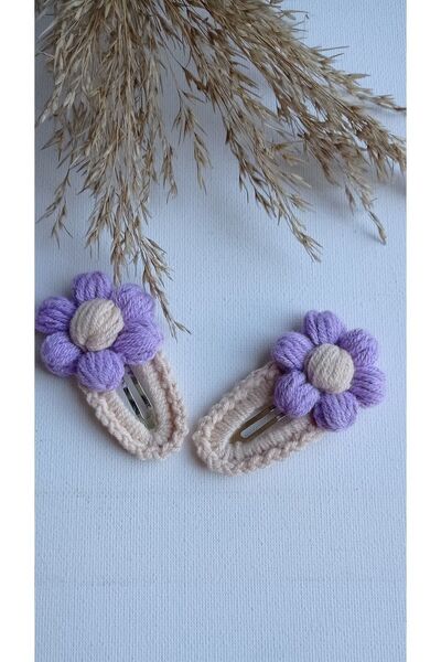 Masal Örgü Dünyası Daisy Snap Clip - Niche Hair Accessory Reflecting Your Lil...