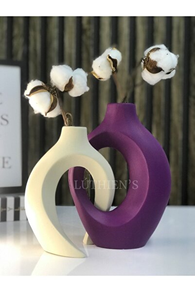 Luthien Sevgili Sarmaşık Vazo Seti Modern Tasarım Biblo