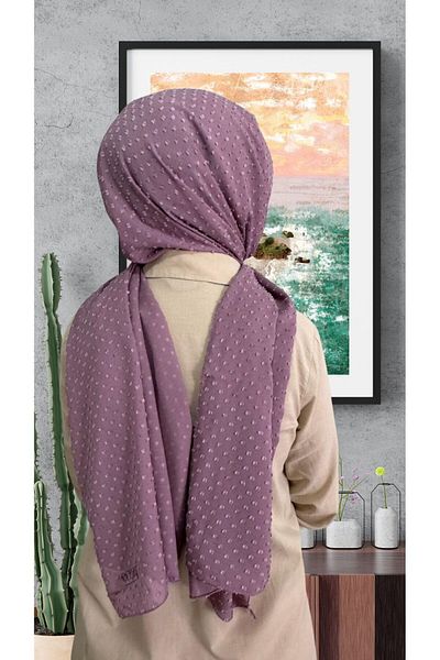 Golden Rose Pinpoint Chiffon Shawl