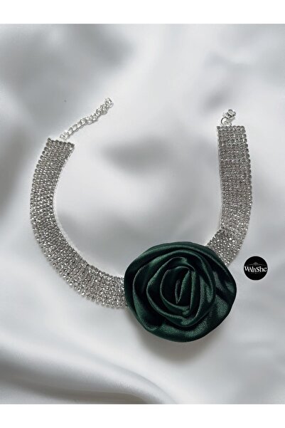 WAHSHE Tasarım Straz Taşlı Choker Gül Kolye