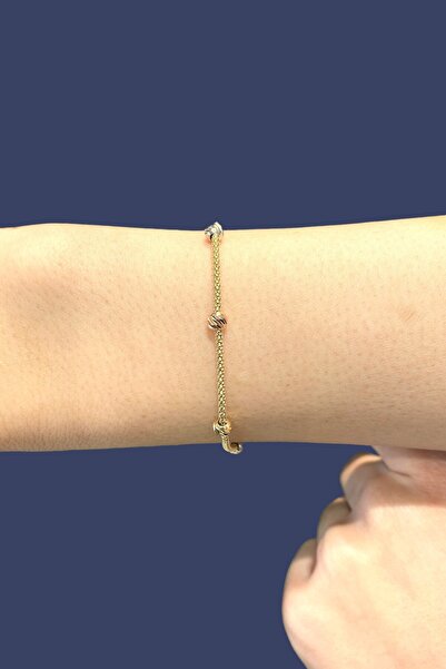 Altınaşkı Üç Renkli Dorika Toplu Altın Bileklik