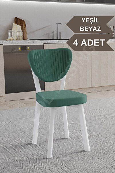 FAYMEND 4 Adet Elma Model Mutfak Sandalyesi Salon Sandalyesi Yemek Sandalyesi...