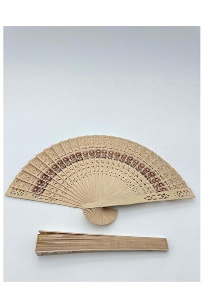 E Elmas Yelpaze Ahşap Natural Renkli (5 adet)