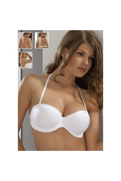 Le Jardin 7043 Transparent Back Bra - White - 75