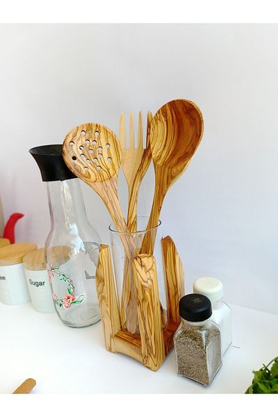 AYSAN Handmade Spoon Olive Wood 4' Lusettevekasiklikcom