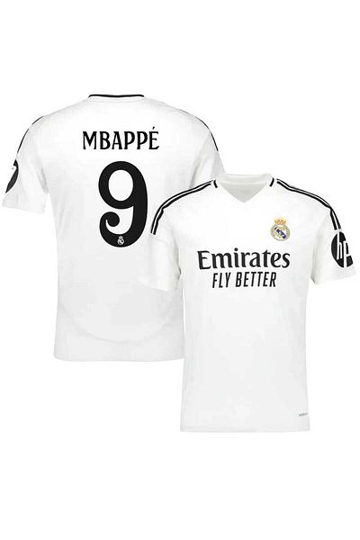 yenteks Kylian Mabappe - مقاس 9 أبيض، 23/24 موسم للبالغين جيرسي، R.madriddd