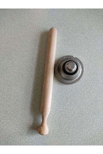 Ustası Antepte Filled Meatball Apparatus No: 8 (5.8 cm) + Meatball Thinner Wooden Stick