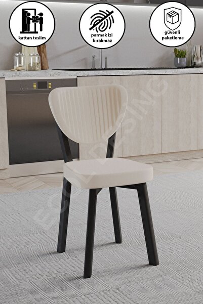 FAYMEND 6 Adet Elma Model Mutfak Sandalyesi Salon Sandalyesi Yemek Sandalyesi Cafe Restaurant Sandalyesi