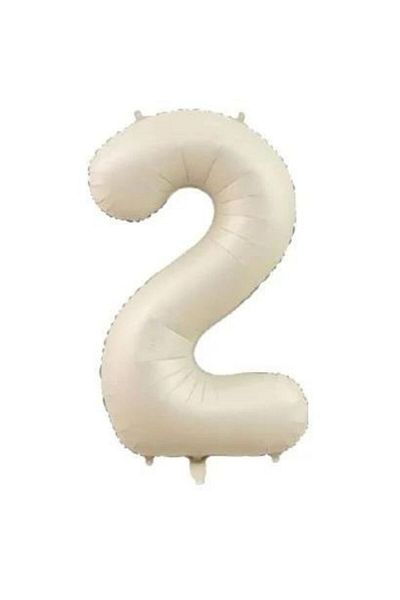 Konsept Sepeti 2 Years Old Cute Retro Teddy Bear Balloon Set - 5-Piece Sitting Star Bear Head
