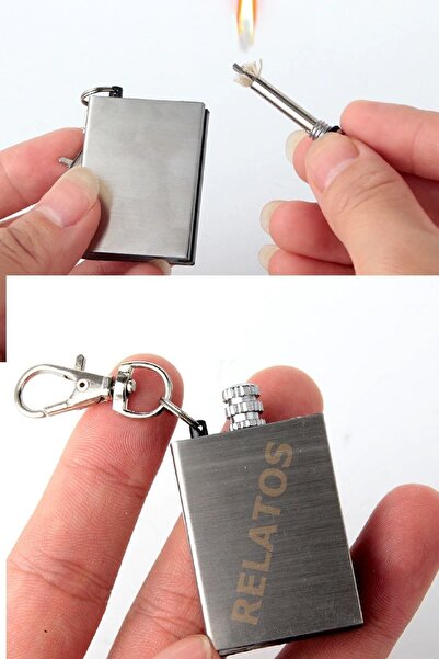 RELATOS Bitmeyen Metal Kibrit Çakmak Benzinle Çalışan Kibrit - S.o.s Ateş Baş...